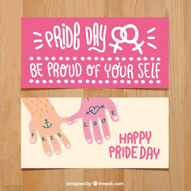 Enjoyable pink banners of pride day 