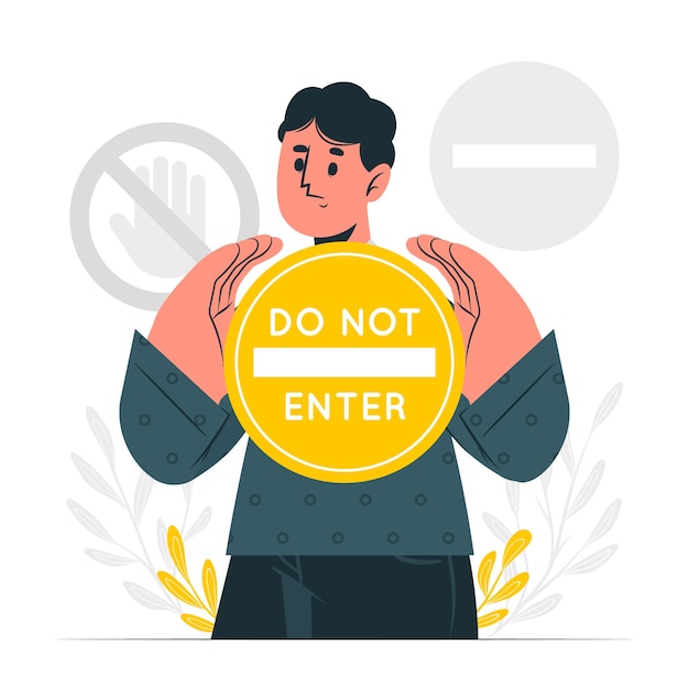 Do not enter sign concept illustration