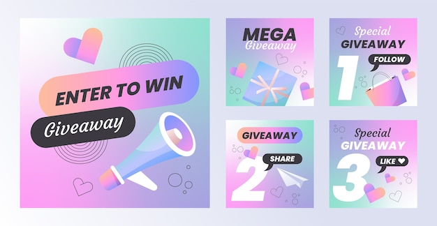 Free vector enter to win template design