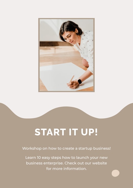 Free Vector entrepreneur poster template for small business