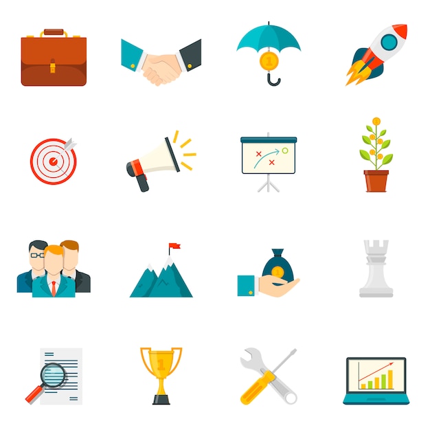 Entrepreneurship Flat Color Icons 