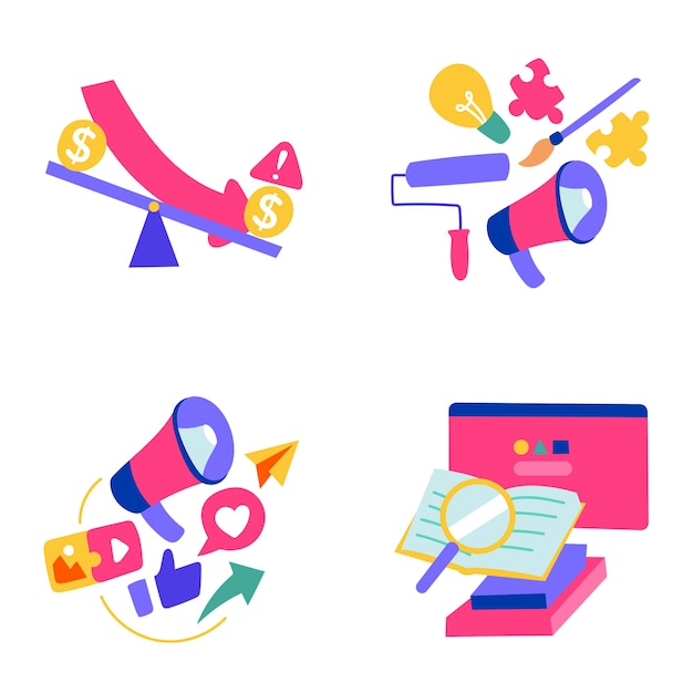 Entrepreneurship sticker set 