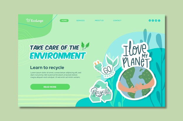 Environment landing page template