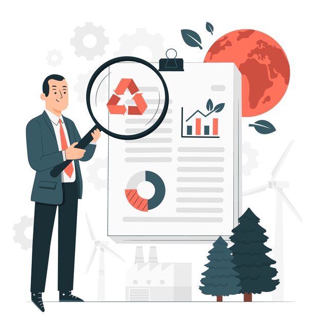 Free Vector environmental audit concept illustration