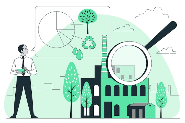 Free Vector environmental audit concept illustration