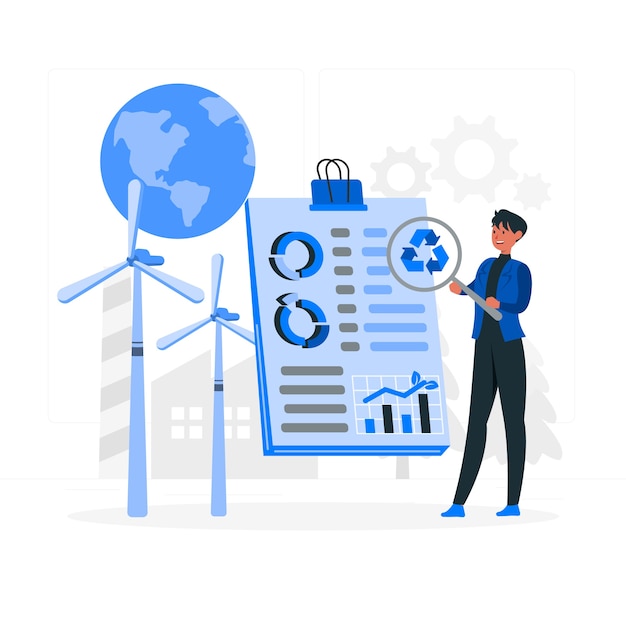 Free vector environmental audit concept illustration