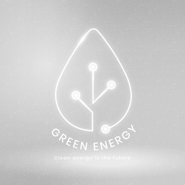 Free Vector environmental logo vector with green energy text