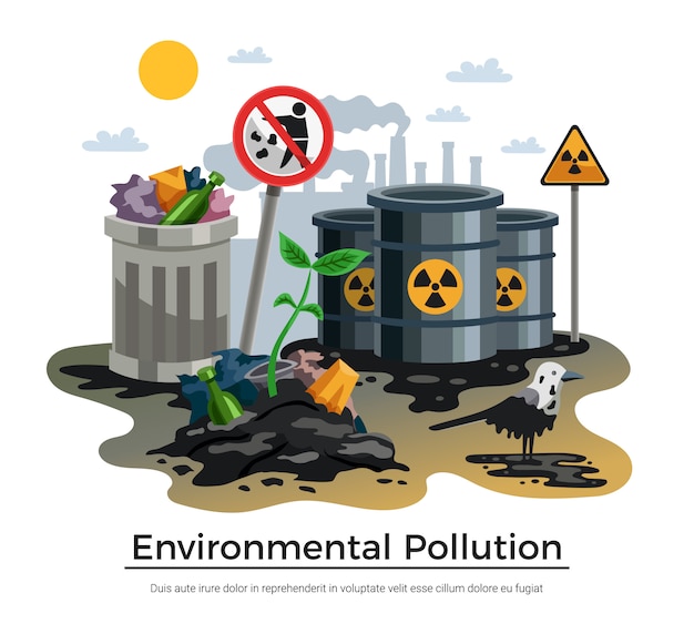 Environmental pollution illustration