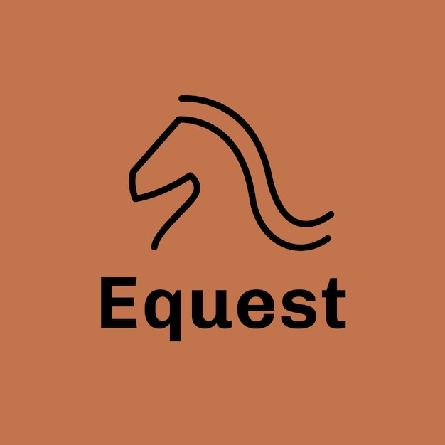 Free vector equestrian club logo template, horse riding business, modern design vector