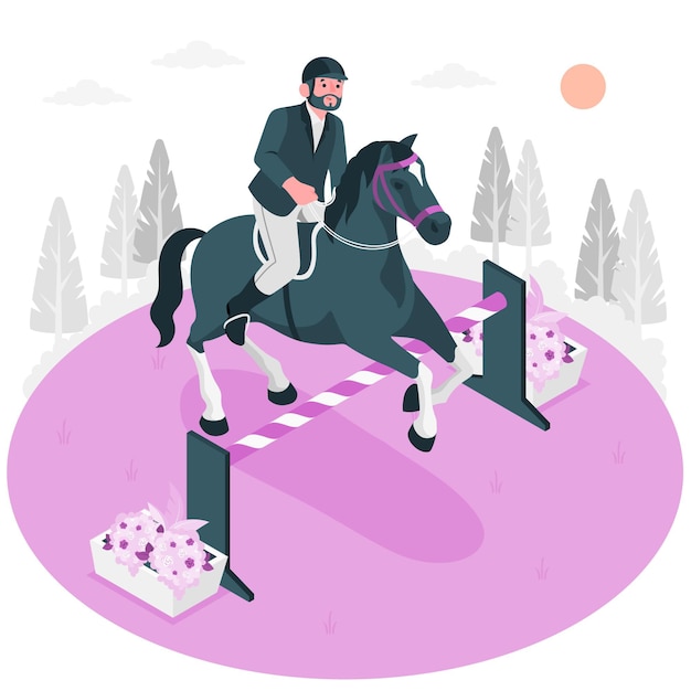 Equestrian concept illustration