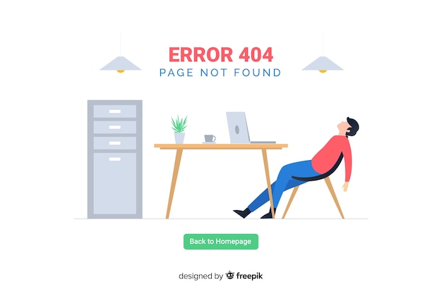 Error 404 concept for landing page