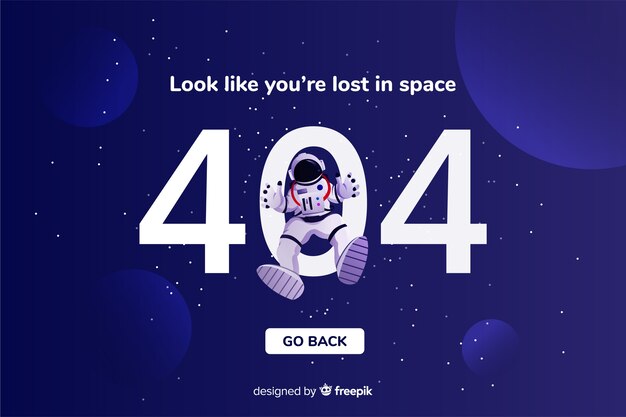 Error 404 concept for landing page