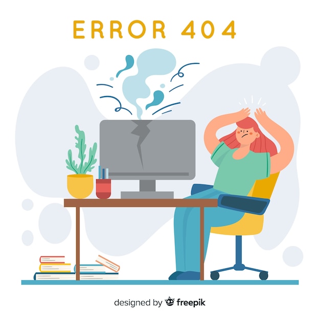 Error 404 concept for landing page