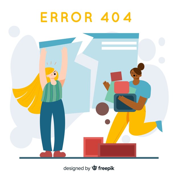 Error 404 concept for landing page