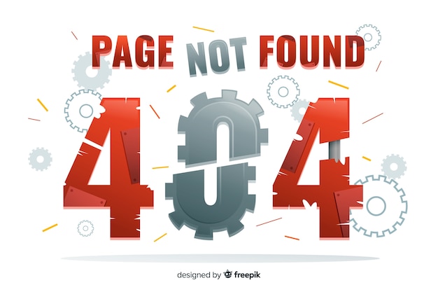 Error 404 concept for landing page