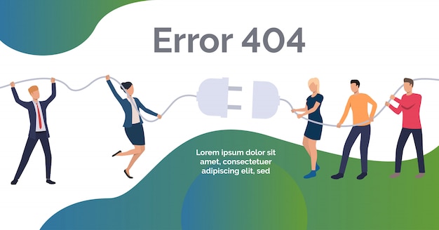 Free Vector error website design template