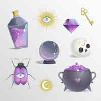 Free vector esoteric elements concept