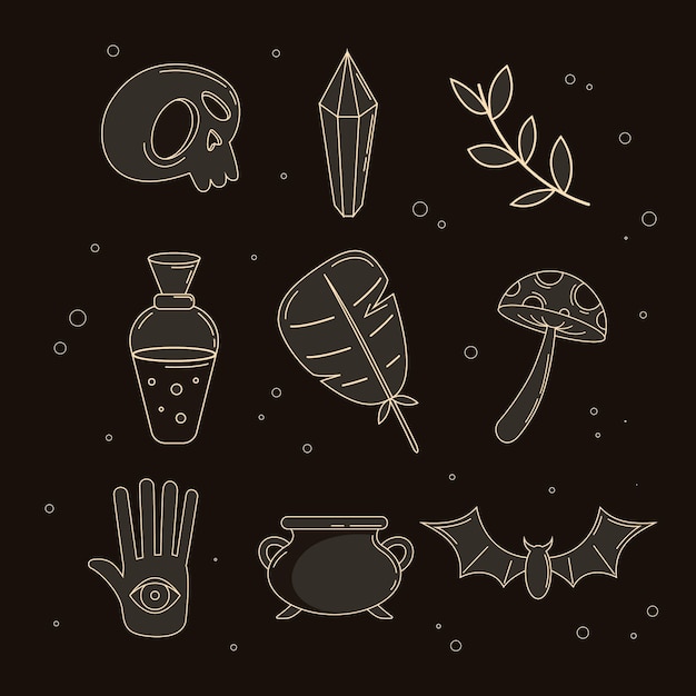 Free Vector esoteric elements pack