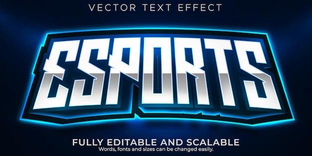 Esport gamer editable text effect, rgb and neon text style