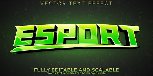 Esport text effect, editable game and offline text style