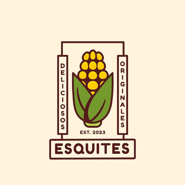 Esquites logo design template