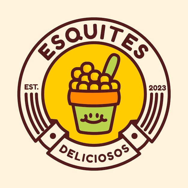 Esquites logo design template