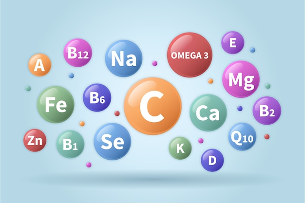 Essential vitamin and mineral complex in bubbles