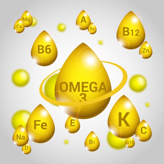 Essential vitamin and minerals concept