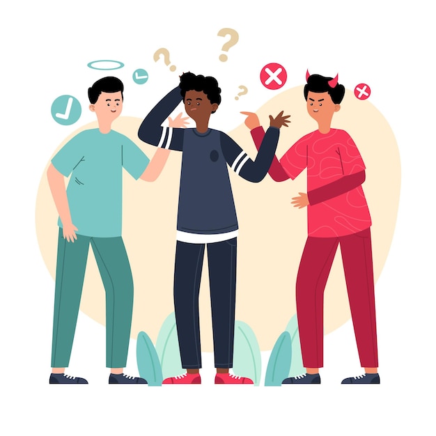 Free Vector ethical dilemma illustration