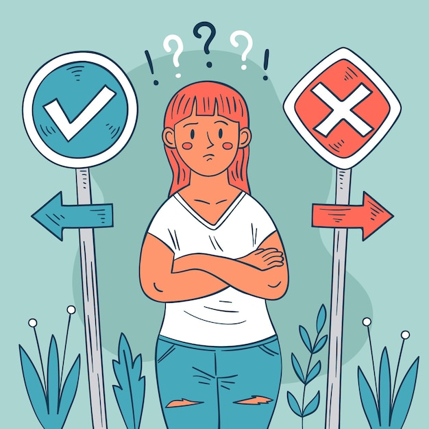 Free Vector ethical dilemma illustration