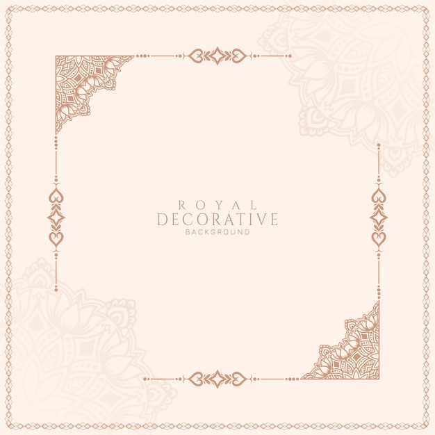 Free vector ethnic beautiful floral frame stylish background