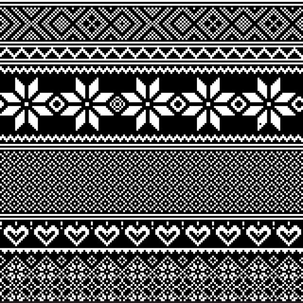 Ethnic black and white pattern