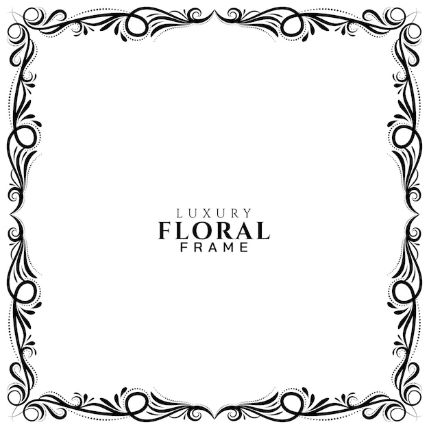 Ethnic floral frame design background 