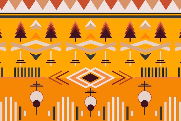 Free Vector ethnic geometric pattern background, colorful image vector