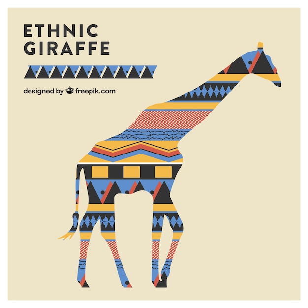 Free vector ethnic giraffe