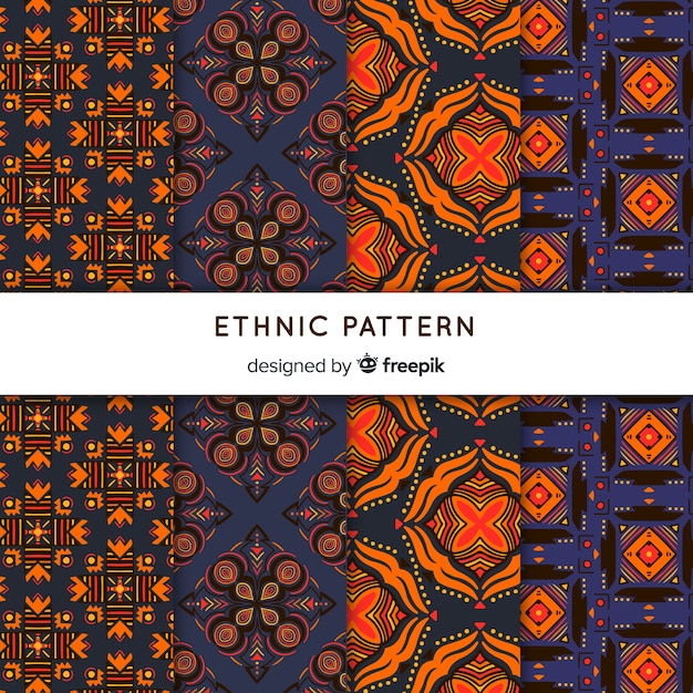 Free vector ethnic pattern collection