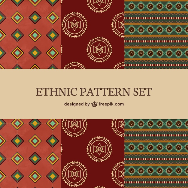 Free Vector ethnic patterns set