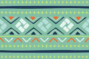 Free vector ethnic seamless pattern background, colorful geometric design, vector