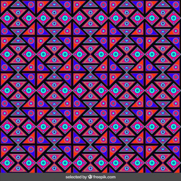 Ethnic squares pattern