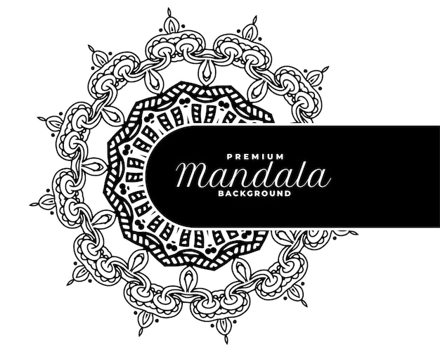 Free Vector ethnic style circular mandala pattern white background design