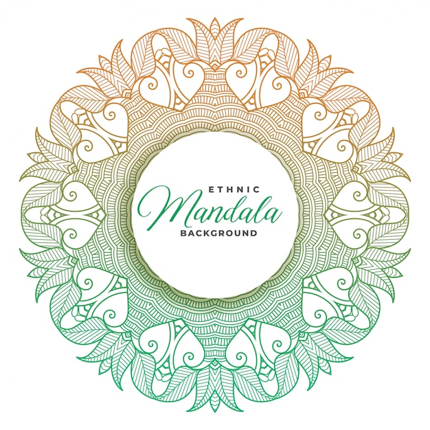 Free vector ethnic style mandala decorative background design