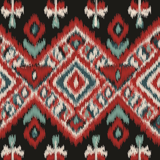 Ethnic styled fabric pattern in IKAT style