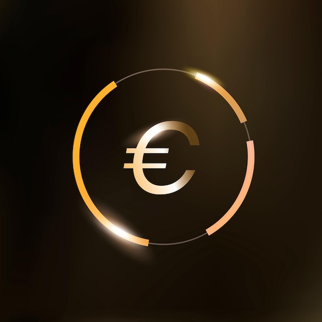 Free Vector euro sign money currency symbol