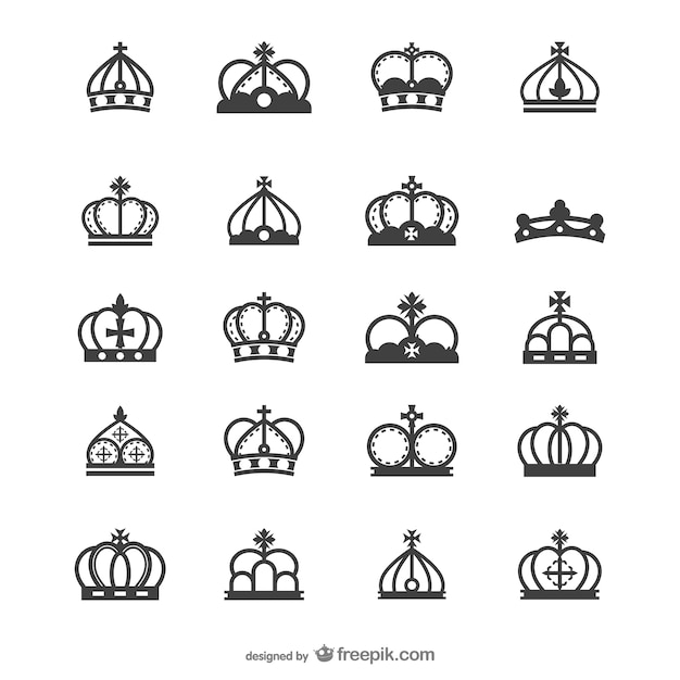 Free vector european crown silhouette   vector