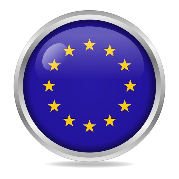 Free Vector european union flag gradient button circle