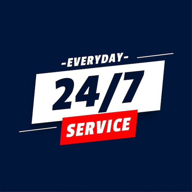 Everyday 24 hours service banner design