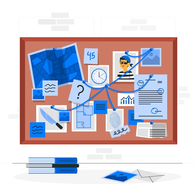 Free Vector evidence board concept illustration