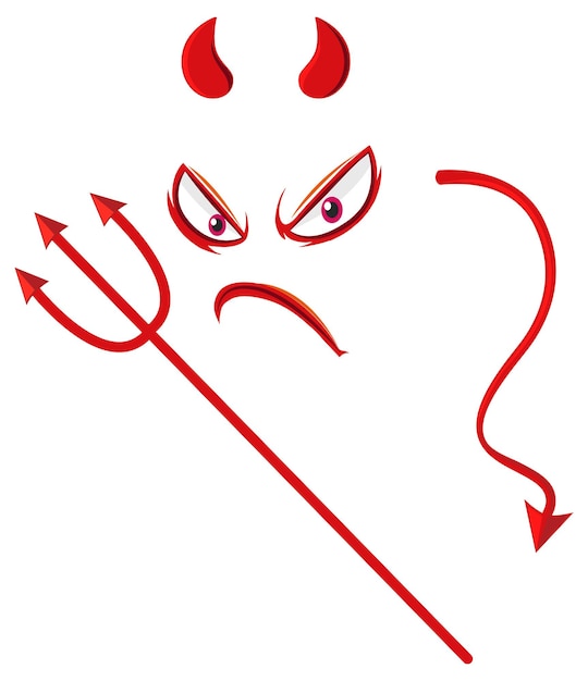 Free Vector evil face with devil element