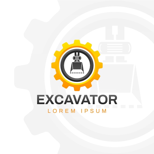 Free vector excavator construction logo