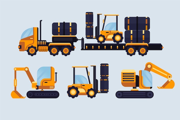 Excavator illustration collection